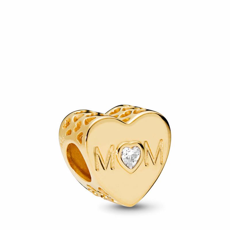 Pandora Shine™ Mother Heart Charm NZ Sale, 18ct Gold Plated (910682-LFG)